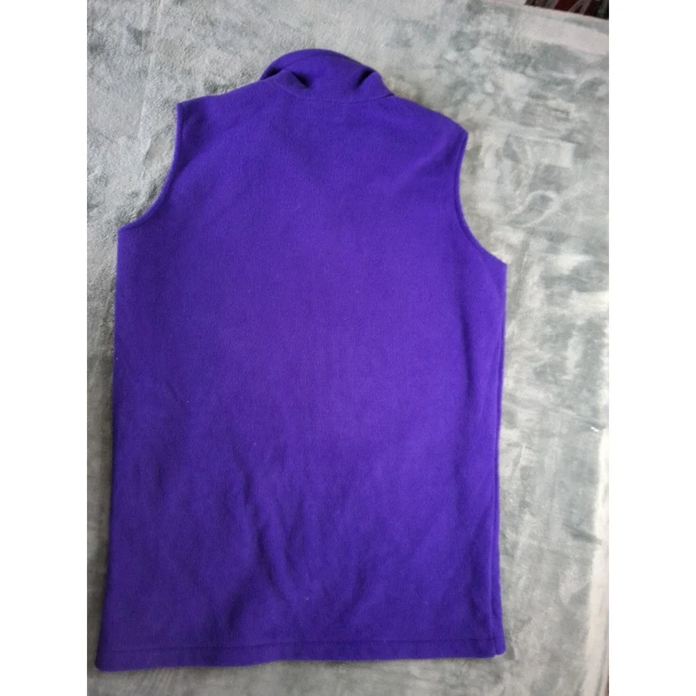 Columbia Fast Trek Vest Youth XL Purple Fleece Full Zip Outdoor Jacket WY1453540